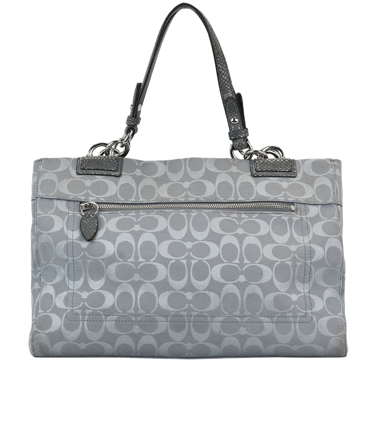 Signature Penelope, &pound;90, Handbags, Grey, Canvas, Back view